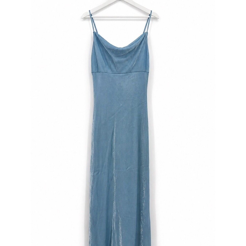 De Laru Sheila Yen Blue Sparkle Long Formal Dress 90s Size 11/12